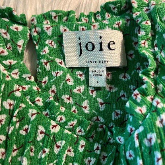 Joie floral ruffled cap sleeve shirt - Picture 6 of 12